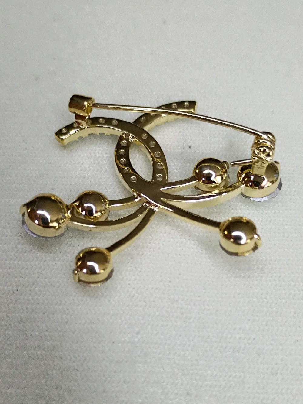 New Gold Crystal Brooch with Multicolor Rhinestones
